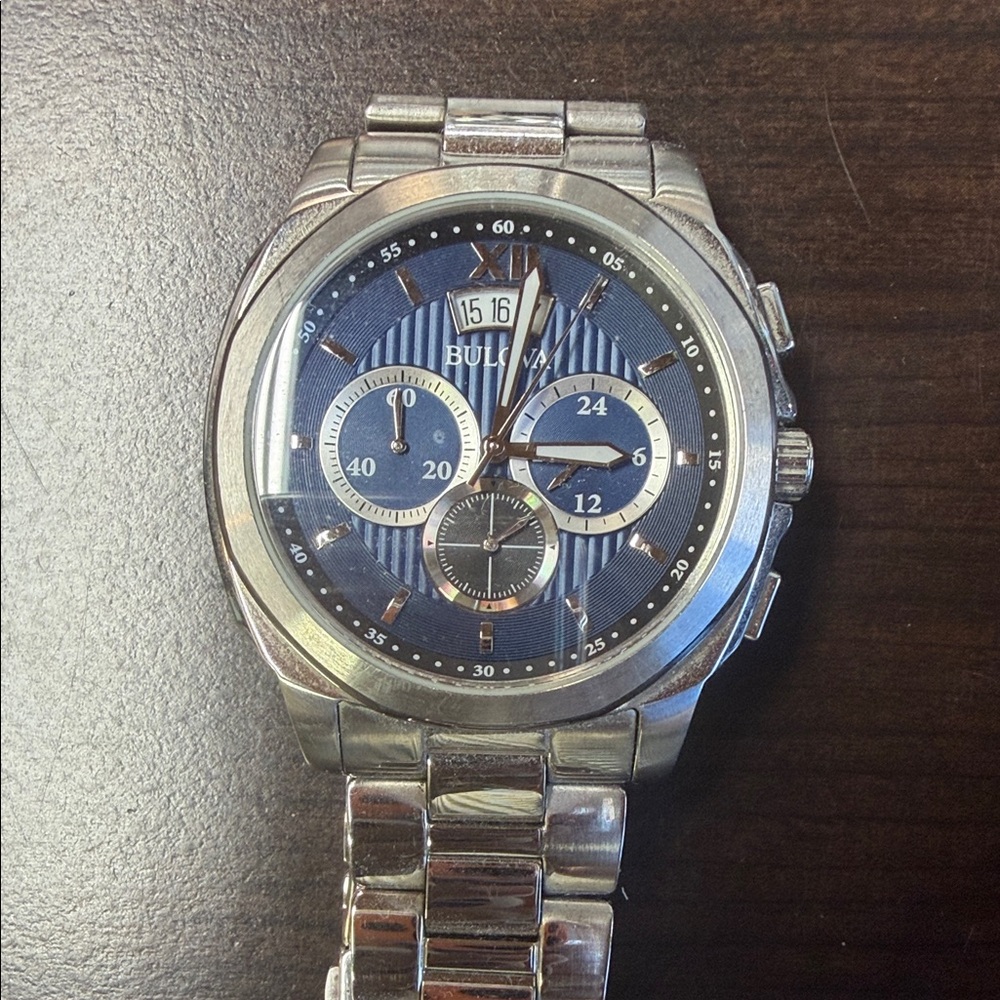 Bulova Silver and Blue Smartwatch